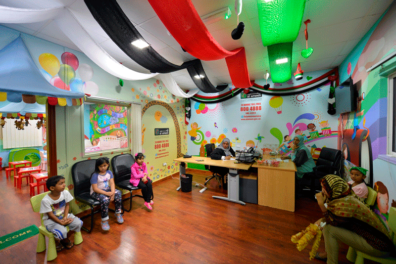 Al Ameen Service's room at Dubai Global Village where children lost at the fair are hosted. (Supplied)