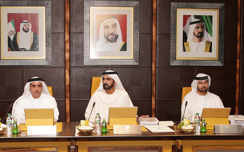 His Highness Sheikh Mohammed bin Rashid Al Maktoum chairs Cabinet meeting. (Wam)