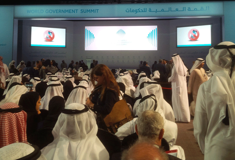 People at the World Government Summit in Dubai on Monday.