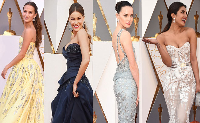 The Oscars red carpet is nothing short of a spectacular 150 meters long runway where celebrities display the best of fashion finery. (Agencies)