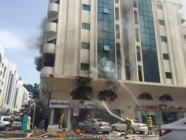 Fire breaks out in Abu Dhabi building (Supplied)