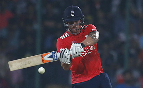 England's Jason Roy plays a shot. (Reuters)