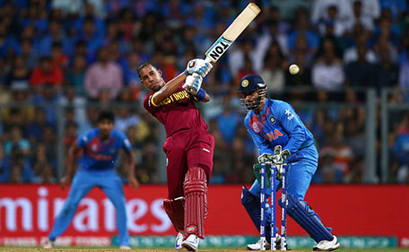 Lendl Simmons of the West Indies bats during the ICC World Twenty20 India 2016 Semi Final match between West Indies and India at Wankhede Stadium on March 31, 2016 in Mumbai, India. (Getty Images)