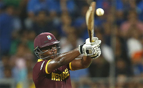 West Indies Johnson Charles plays a shot. (Reuters)