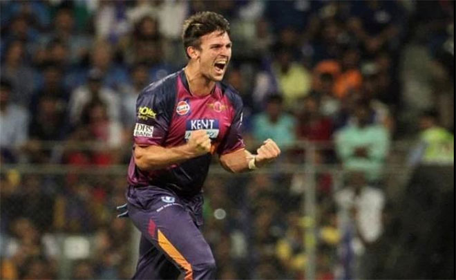 Mitch Marsh of Rising Pune Supergiants claimed two for 14 against Sunrisers Hyderabad. (Rising Pune Supergiants/Twitter)