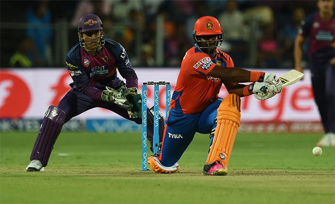 Dwayne Smith of Gujarat Lions during his knock against Rising Pune Supergiants. (AFP)