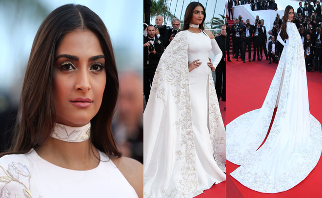 6016 Sonam Kapoor's off white-amber straight fit – Shama's Collection