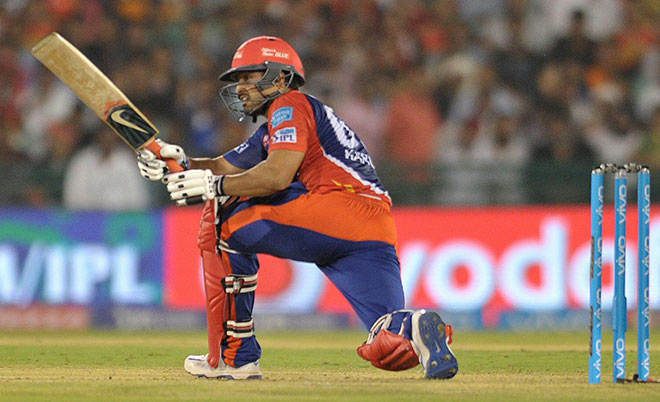 Delhi Daredevils batsman Karun Nair plays a shot during the 2016 Indian Premier League (IPL) Twenty20 cricket match between Delhi Daredevils and Sunrisers Hyderabad at Shaheed Veer Narayan Singh International Cricket Stadium, Raipur on May 20, 2016. (AFP)