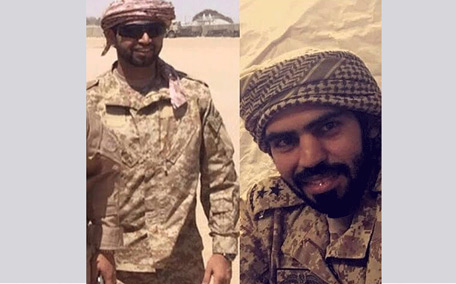 Lieutenant Abdulla Mohamed Dhawi Al Yamahi and Lieutenant Ahmed Mohamed Al Zayodi.(EAY)