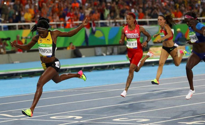 Jamaica S Thompson Wins 200m For Olympic Sprint Double Sports Olympics Emirates24 7
