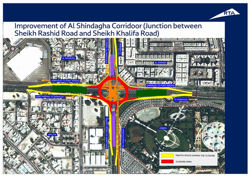 RTA opens twoway traffic diversion between Al Garhoud Bridge and Al