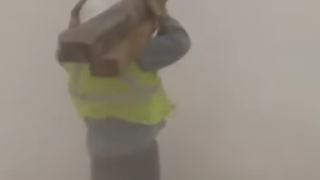 Photo: Workers get caught in dramatic texas sandstorm
