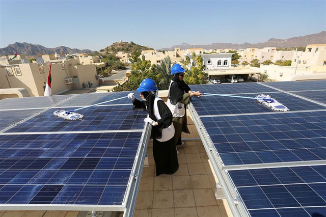 Dubai Youth Council and DEWA launch volunteering initiative to clean solar panels on rooftops in