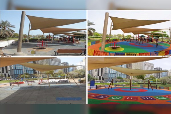 Parks Playgrounds Revamped Around Abu Dhabi Corniche Lake
