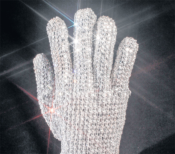 Michael Jackson's White Crystal Glove for Auction