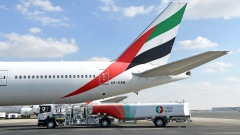Photo: Emirates completes engine ground testing with 100% Sustainable Aviation Fuel
