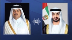 Photo: UAE President receives Qatari leader’s congratulations on new leadership appointments in UAE and Abu Dhabi
