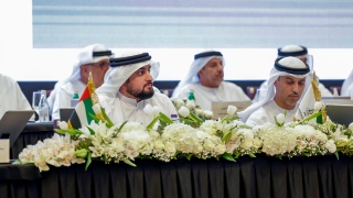 Photo: Ahmed bin Mohammed chairs the Extraordinary General Assembly meeting of the UAE National Olympic Committee