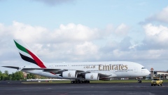 Photo: Emirates A380 makes grand entrance into Indonesia's aviation history
