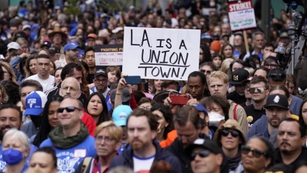 Photo: Hollywood actors guild votes to authorize strike, as writers strike continues