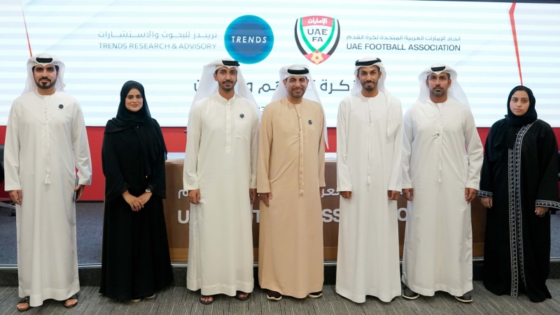 Photo: UAEFA, TRENDS Research and Advisory sign MoU