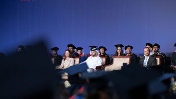 Photo: Mansoor bin Mohammed honours graduates of the University of Wollongong in Dubai