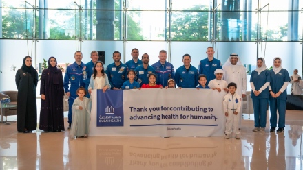 Photo: Dubai Health welcomes astronauts who were part of historic Expedition 69 to ISS during their UAE tour