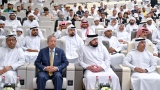 Photo: Ahmed bin Mohammed attends the opening of the inaugural International Forum for Falconry Sports and Racing