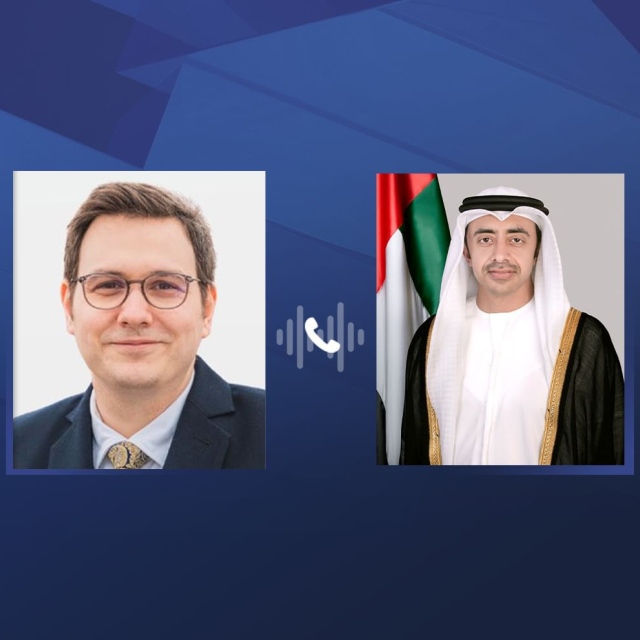 Photo: Abdullah bin Zayed condoles Czech Minister of Foreign Affairs over shooting victims
