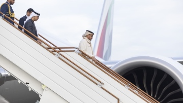 Photo: UAE President arrives in Azerbaijan on official visit