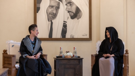 Photo: Latifa bint Mohammed meets 'Great Arab Minds' architecture award winner