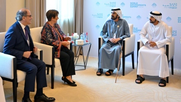 Photo: Meeting discusses various global economic issues and the strong relations between the UAE and IMF
