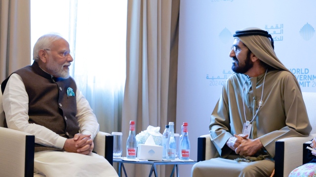 Photo: Mohammed bin Rashid meets with the Prime Minister of India at the World Governments Summit 2024