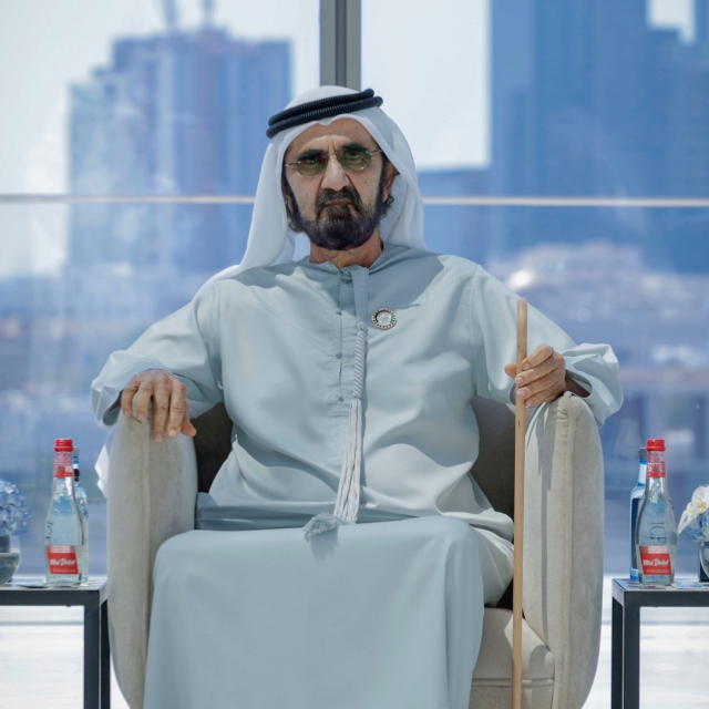Photo: Mohammed bin Rashid visits Emirates NBD headquarters on the occasion of the bank’s 60th anniversary celebrations