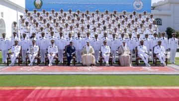 Photo: Hamdan bin Mohammed attends graduation ceremony of the 24th cohort of the Rashid bin Saeed Al Maktoum Naval College