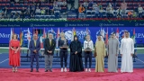 Photo: Latifa bint Mohammed presents trophies to winners of the 24th Dubai Duty Free Tennis Championships