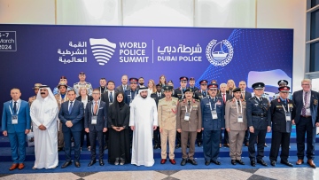 Photo: Ahmed bin Mohammed attends the opening of the third World Police Summit