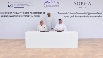 Photo: MBRGI and Sobha Realty sign charitable grant agreement to establish AED400 million endowment university in Dubai