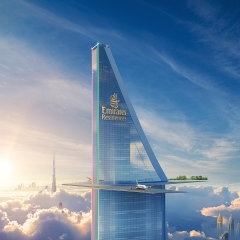 Photo: A tower topped with a runway. a project by Emirates Airlines. Is it an April Fools' joke?