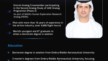 Photo: MBRSC ANNOUNCES EMIRATI CREW MEMBER FOR SECOND ANALOG STUDY UNDER UAE ANALOG PROGRAMME