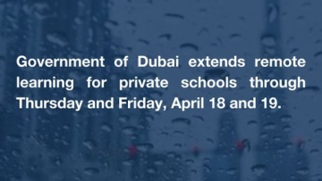 Photo: Dubai Announces Extension of Remote Learning for Private Schools on Thursday and Friday