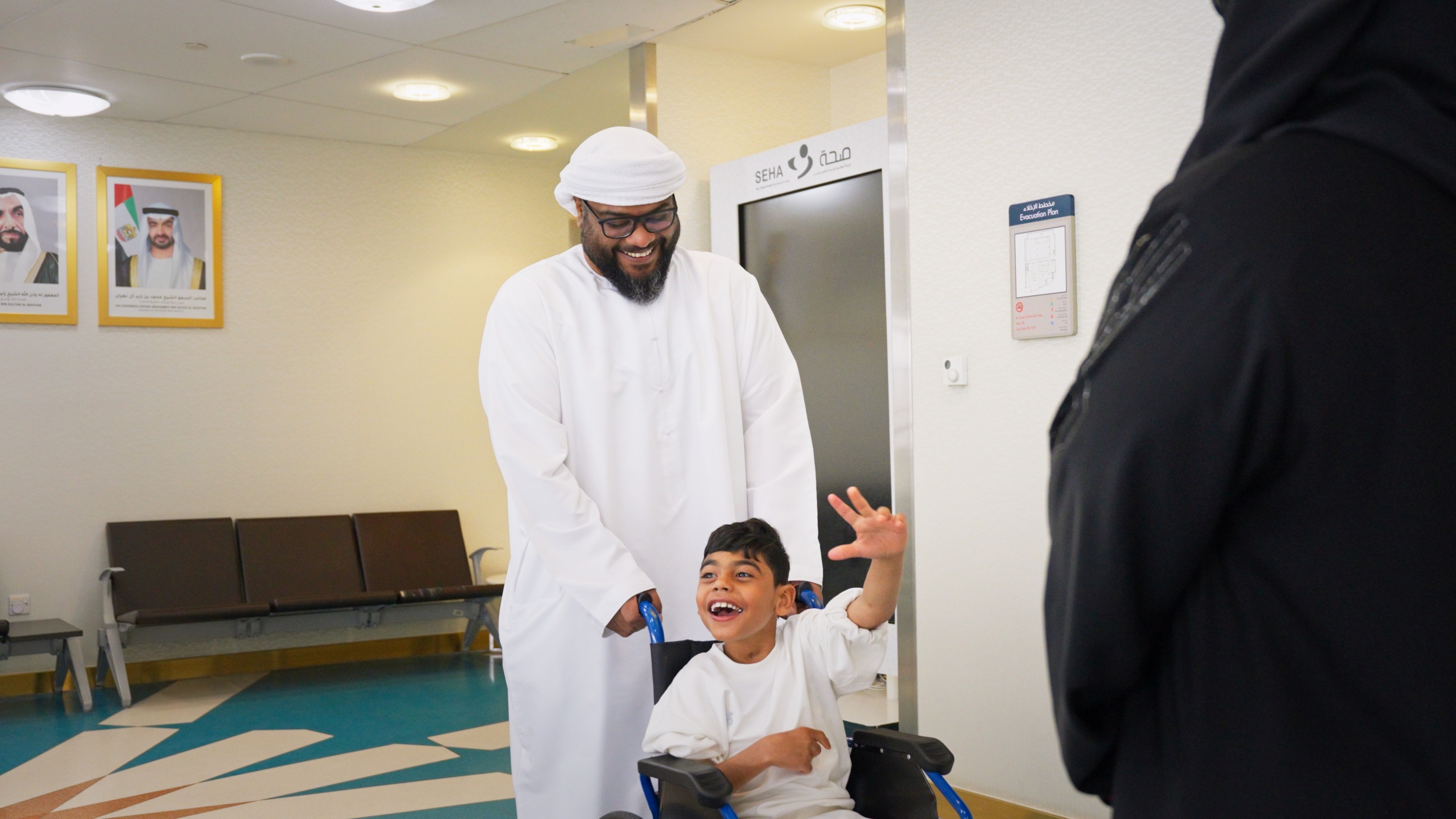 Photo: Eight-year-old Emirati finds voice for first time after undergoing six-month intensive treatment in Abu Dhabi