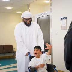 Photo: Eight-year-old Emirati finds voice for first time after undergoing six-month intensive treatment in Abu Dhabi