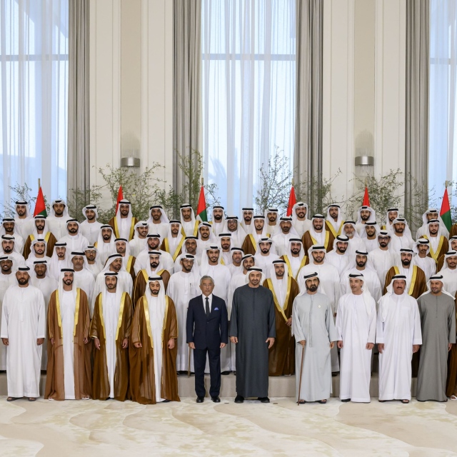 Photo: UAE President, Mohammed bin Rashid attend Al Nahyan weddings against backdrop of group weddings held under patronage of Presidential Court