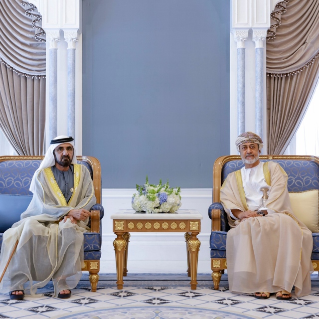 Photo: Mohammed bin Rashid meets with Sultan of Oman and explores new opportunities to strengthen bilateral relations