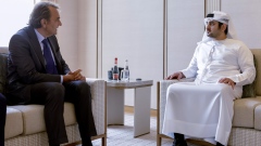 Photo: Maktoum bin Mohammed meets with Co-Founder and Co-Chair of leading global private equity firm CVC Capital Partners