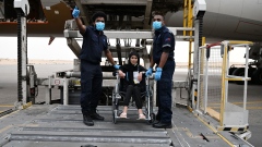 Photo: UAE welcomes 16th group of wounded Palestinian children, cancer patients