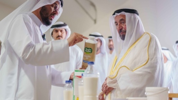 Photo: Sharjah Ruler inaugurates first phase of Mleiha Dairy Farm