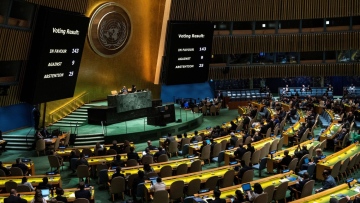 Photo: UN General Assembly backs Palestinian bid for membership