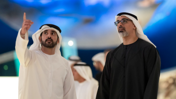 Photo: Khaled bin Mohamed bin Zayed, Hamdan bin Mohammed bin Rashid Tour Natural History Museum Abu Dhabi